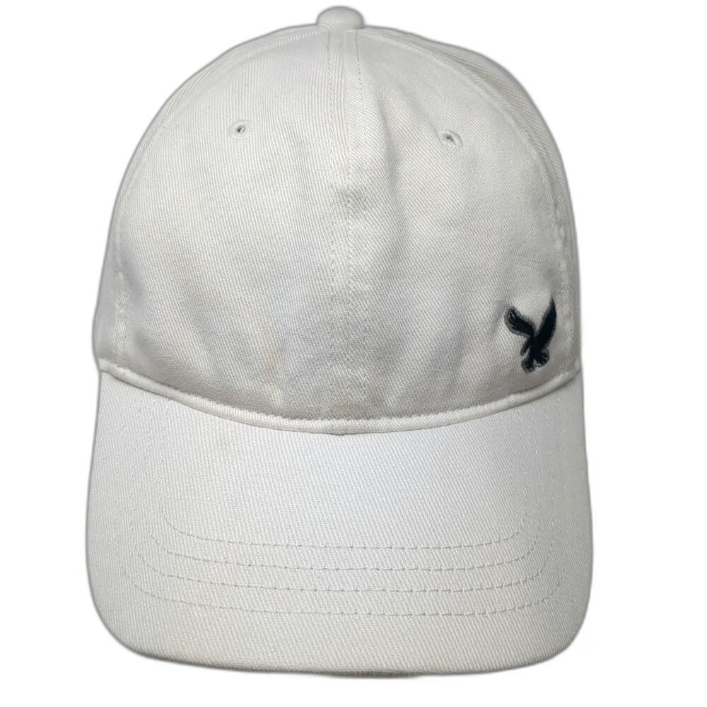 American Eagle Outfitters Baseball Cap White XL Fitted Red Underbill Logo Hat